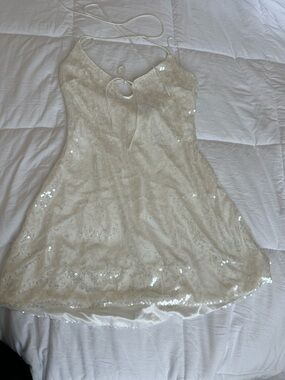 Princess Polly White Sequin Midi Dress